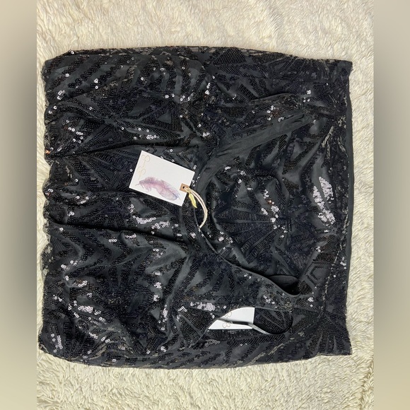 New Jessica Simpson black sequin cocktail dress size 4 - Picture 5 of 13
